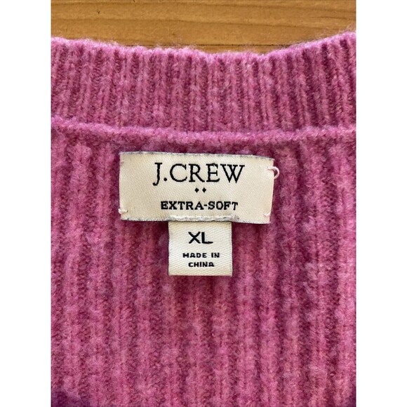 J Crew Pink Size XL Extra Soft Puff Long Sleeve Pullover Sweater Women's - Picture 11 of 12